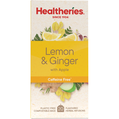 Healtheries Lemon & Ginger With Apple Tea Bags 20pk