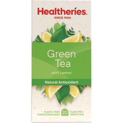 Healtheries Green Tea With Lemon Tea Bags 20pk