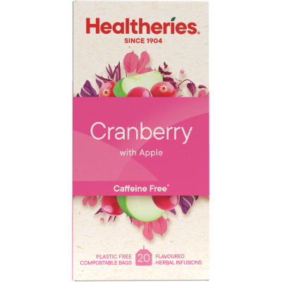 Healtheries Cranberry With Apple Tea Bags 20pk
