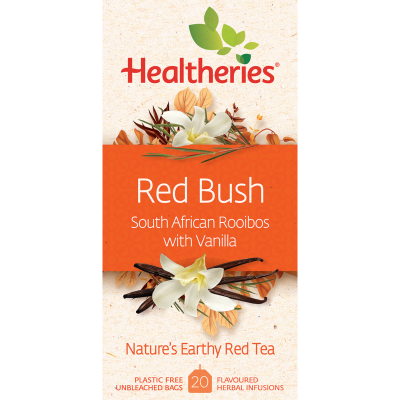 Healtheries Red Bush With Vanilla South African Rooibos Tea Bags 20pk
