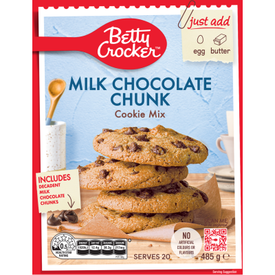 Betty Crocker Milk Chocolate Chunk Cookie Mix 485g