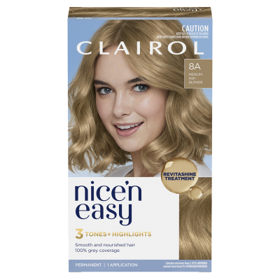 Nice'n Easy Medium Ash Blonde 8A Hair Colour 1pk