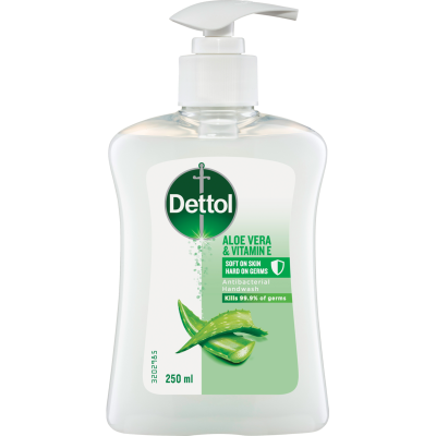 Dettol Aloe Vera & Vitamin E Liquid Hand Wash Pump 250ml