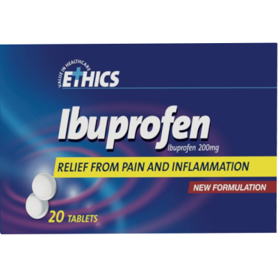 Ethics Ibuprofen 200mg Tablets 20pk