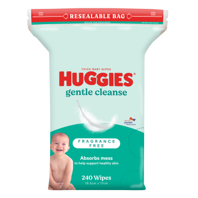 Huggies Fragrance Free Thick Baby Wipes 240pk