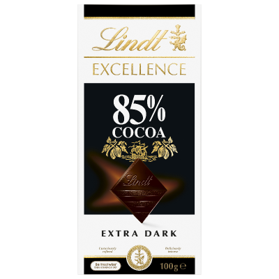 Lindt Excellence 85% Cocoa Extra Dark Chocolate Block 100g