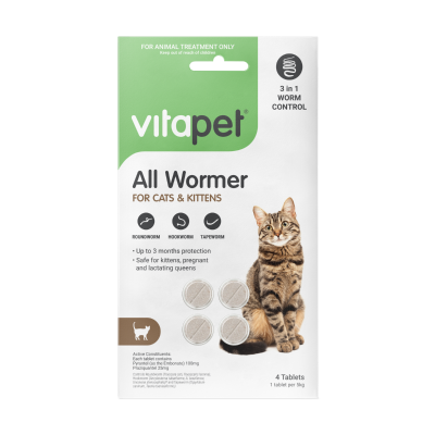 VitaPet All Wormer For Cats & Kittens 4pk