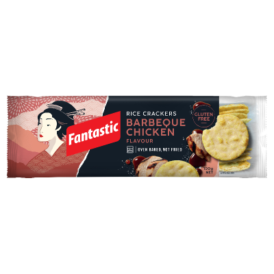 Fantastic Barbeque Chicken Rice Crackers 100g