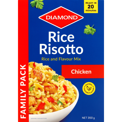 Diamond Chicken Rice Risotto Rice & Flavour Mix Family Pack 350g
