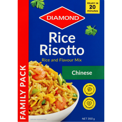 Diamond Chinese Rice Risotto Rice & Flavour Mix Family Pack 350g