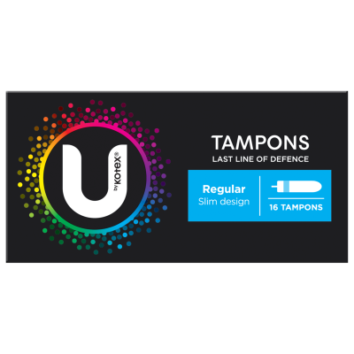 U By Kotex Regular Slim Tampons 16pk