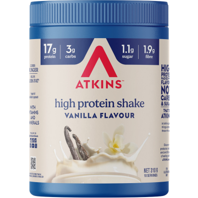 Atkins Vanilla Flavour High Protein Shake Mix 310g
