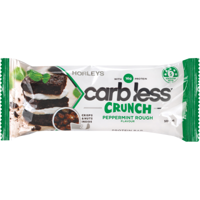 Horleys Carb Less Crunch Peppermint Rough Protein Bar 50g