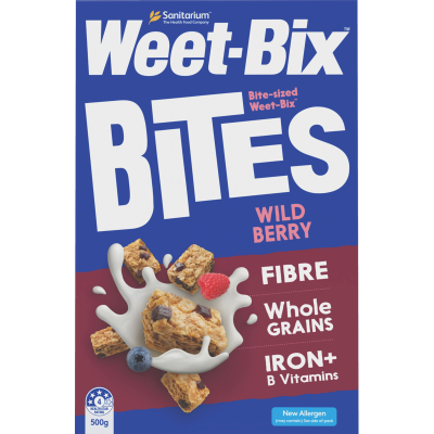 Sanitarium Weet-Bix Wild Berry Bites Breakfast Cereal 500g