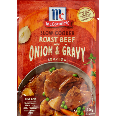 McCormick Slow Cooker Roast Beef With Onion & Gravy Recipe Base 40g