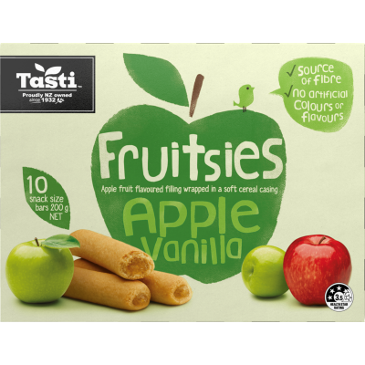 Tasti Fruitsies Apple Vanilla Snack Size Bars 200g