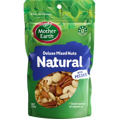 Mother Earth Natural Deluxe Mixed Nuts 150g