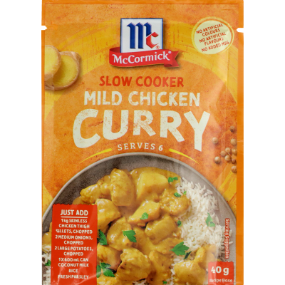 McCormick Slow Cookers Mild Chicken Curry Recipe Base 40g