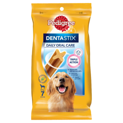 Pedigree Dentastix Large Dog Daily Dental Care Dog Treats 7 x 38.6g