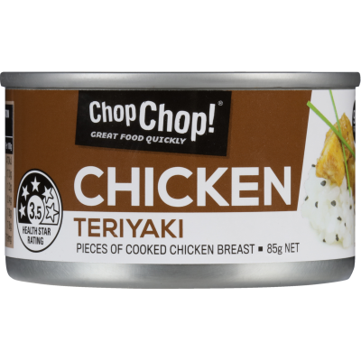 Chop Chop Teriyaki Pieces Of Cooked Chicken Breast 85g