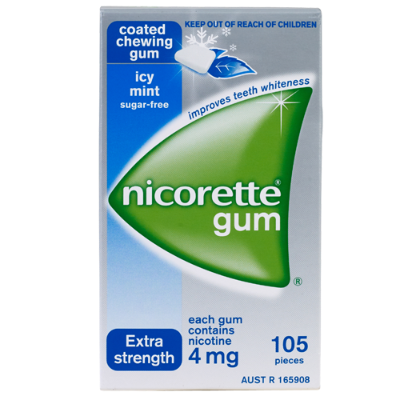 Nicorette Gum Icy Mint Extra Strength 4mg 105ea