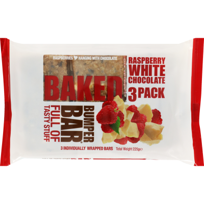 Bumper Raspberry White Chocolate Bar 225g