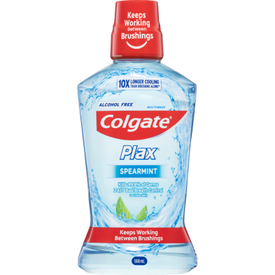 Colgate Plax Spearmint Alcohol Free Mouthwash 500ml