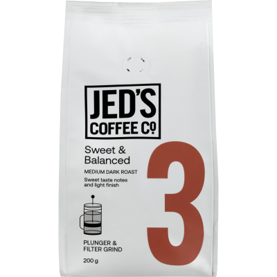 Jed's Coffee Co. 3 Strong Plunger Coffee 200g