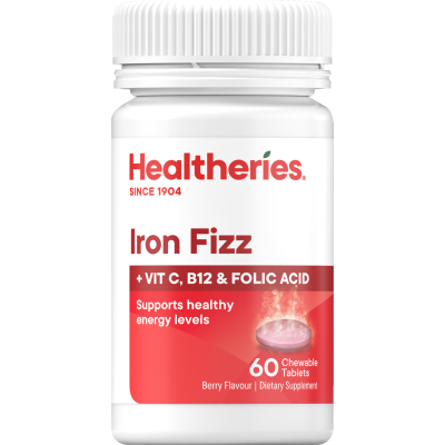 Healtheries Iron Fizz Berry Flavour Chewable Tablets 60pk