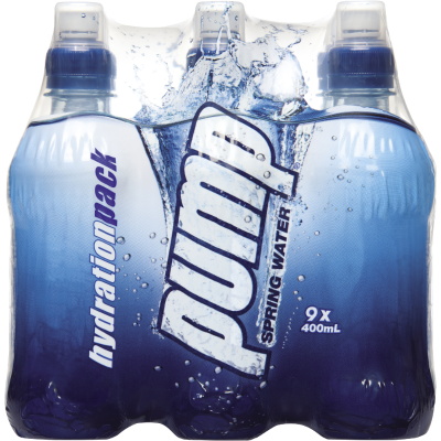 Pump Spring Water Bottles 9 x 400ml