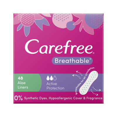 Carefree Breathable Aloe Liners 48pk
