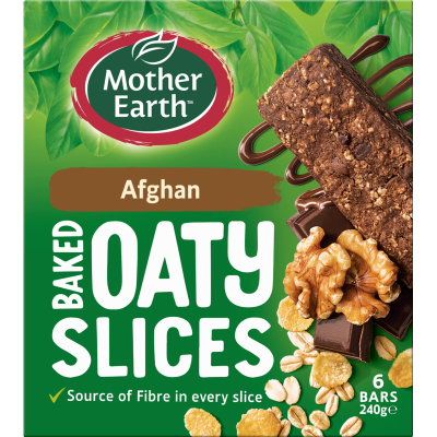 Mother Earth Afghan Baked Oaty Slices 6 x 40g