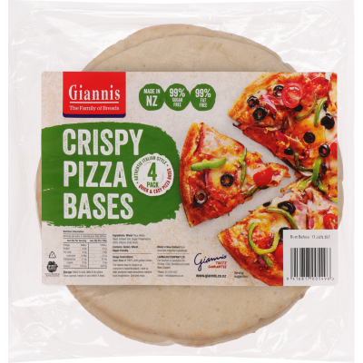 Giannis Crispy Pizza Bases 4pk