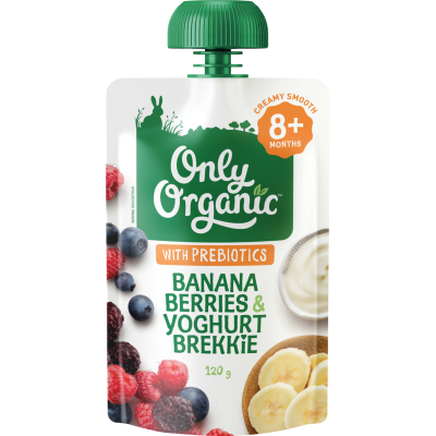 Only Organic Banana Berries & Yoghurt Brekkie 8+ Months 120g