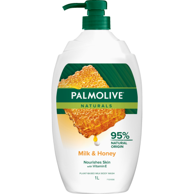 Palmolive Naturals Milk & Honey Body Wash 1l