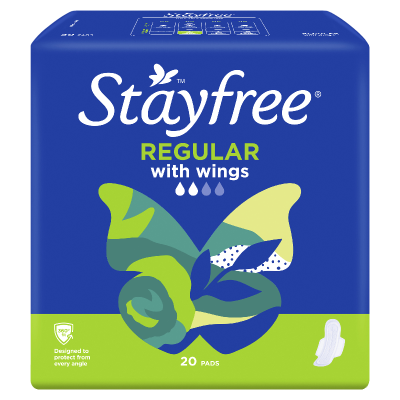 Stayfree Regular Pads With Wings 20pk