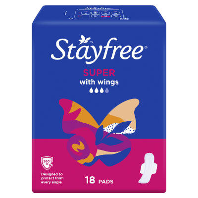 Stayfree Super Pads With Wings 18pk