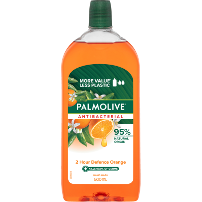 Palmolive Antibacterial 2 Hour Defence Orange Liquid Hand Wash Refill 500ml