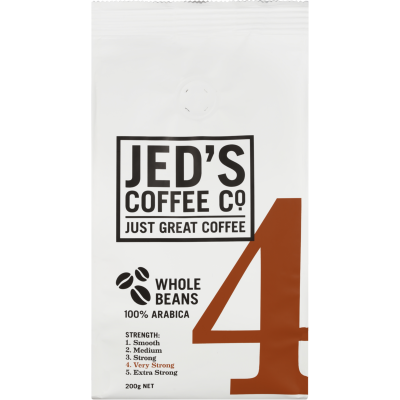 Jed's Coffee Co. #4 Very Strong Strength Whole Beans Coffee 200g