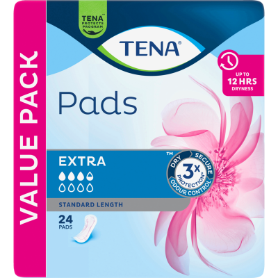 Tena Extra Standard Length Pads 24pk