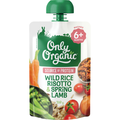 Only Organic Wild Rice Risotto & Spring Lamb 6+ Months 120g