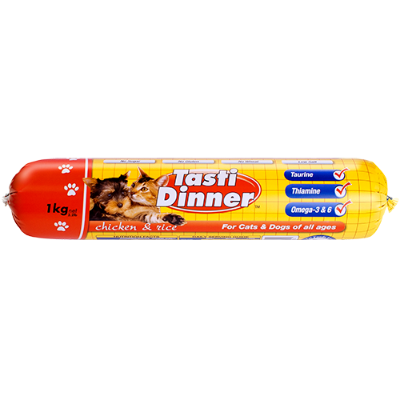 Tasti Dinner Chicken & Rice Pet Roll 1kg