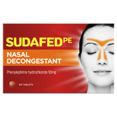Sudafed PE Nasal Decongestant Tablets Non Drowsy 20pk