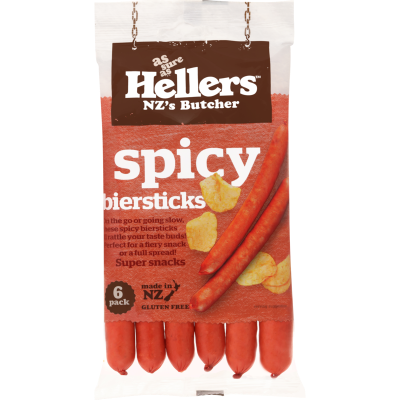 Hellers Spicy Biersticks 168g