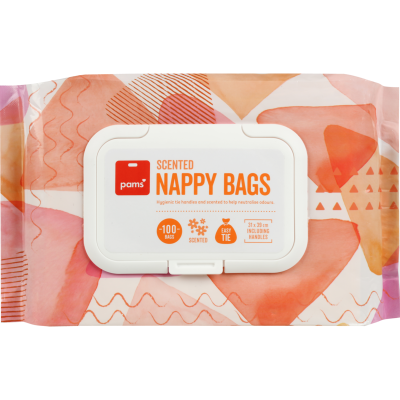 Pams Scented Nappy Bags 100pk