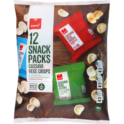Pams Mixed Cassava Vege Crisps 12pk