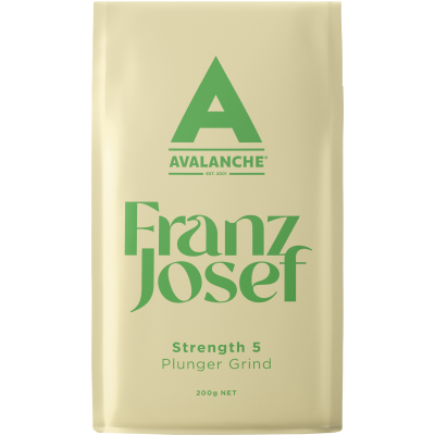Avalanche Franz Josef Strength 5 Plunger Grind Coffee 200g