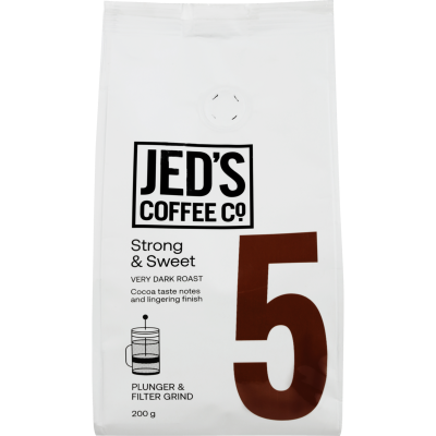 Jed's Coffee Co. 5 Extra Strong Plunger Coffee 200g