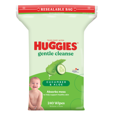 Huggies Cucumber & Aloe Thick Baby Wipes 240pk