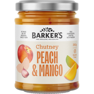Barker's Peach & Mango Chutney 260g